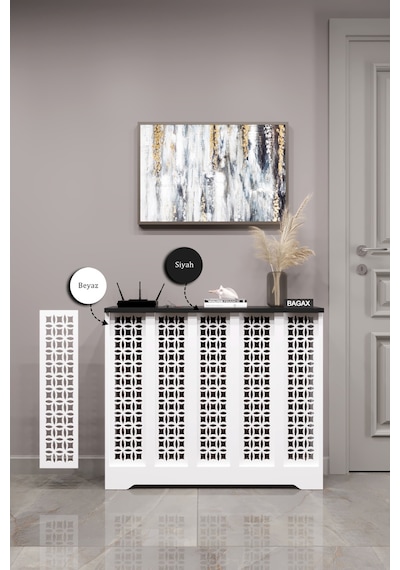 Dekoratif Petek Dolabı Kalorifer Peteği Kapatma Ünitesi Modern Tasarım İç Ölçü 96 Cm Dış Ölçü 100 Cm Petek 96 Beyaz Üstü Siyah D1 Dekoratif Petek Dolabı Kalorifer Peteği Kapatma Ünitesi Modern Tasarım İç Ölçü 96 Cm Dış Ölçü 100 Cm Petek 96 Beyaz Üstü Siyah D1