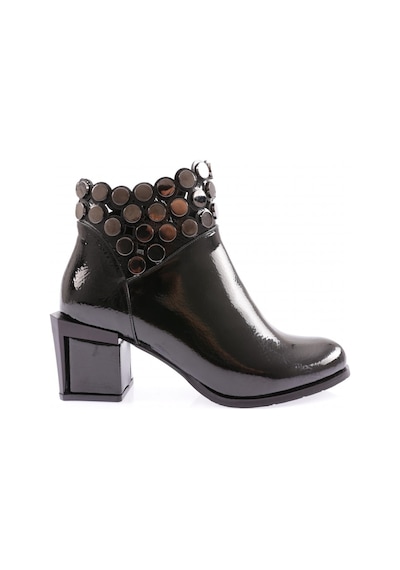 Dgn 820-22k Kadin Kristal Taşli Topuklu Bot 820-1922-R1645 Siyah Rugan
