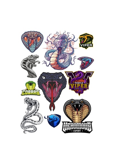Yılan Sticker Set-1 11 Parça Telefon, Tablet, Defter, Laptop Sticker
