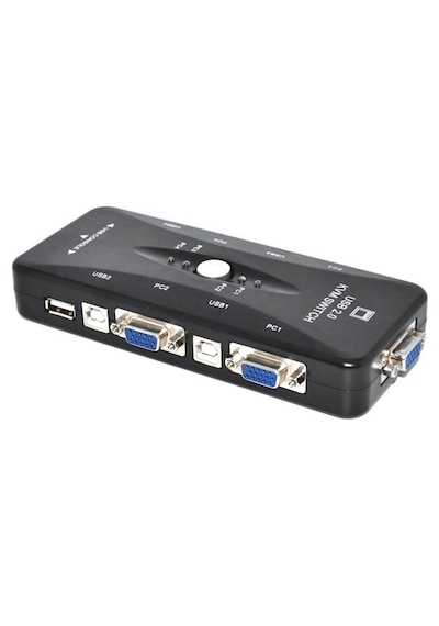Luve Store 4 Port Usb Kvm Switch 4 Pc Tek Monitör Klavye Mouse Kontrol Usb 2.0 Hub
