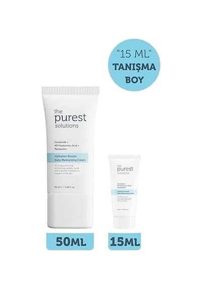 The Purest Solutions 24 Saat Etkili Günlük Yoğun Nemlendirici Cilt Bakım Kremi, Seyahat Boy 15 Ml