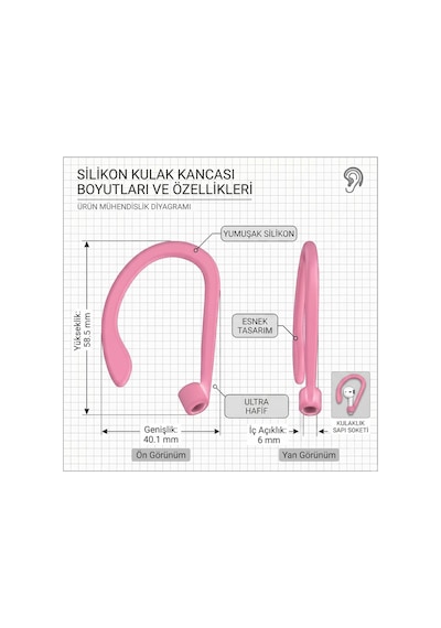 Silikon Kulaklık Kancası 2 Li Set Saplı Bluetooth Kulaklıklar İçin Düşme Önleyici Esnek Kulak Askısı, Spor Ve Günlük Kullanım Bubblegum Pink Bubblegum Pink Silikon Kulaklık Kancası 2 Li Set Saplı Bluetooth Kulaklıklar İçin Düşme Önleyici Esnek Kulak Askısı, Spor Ve Günlük Kullanım Bubblegum Pink Bubblegum Pink