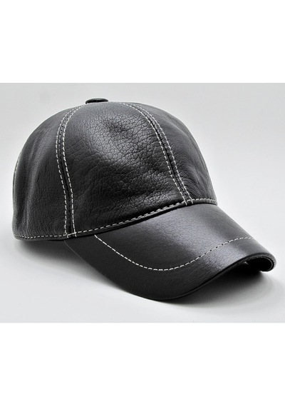 Takı Dükkanı Siyah Deri Beyzbol Cap Erkek Şapka Unisex Model Cp228