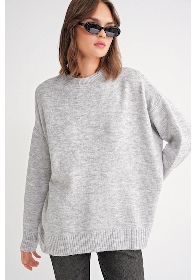 Hiccup Mixray Oversize Triko Kazak Gri