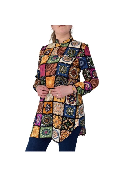Kadın Etnik Desen Tunik Bgl-St02016