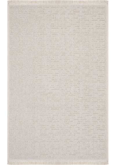 Cool Halı Mirage Bej Kilim Halı Çizgili Bukle Kaymaz Yumuşak Salon Oturma Odası İnce Yazlık Kilim