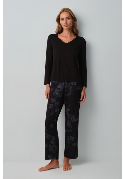 Suwen Maria Pijama Takımı Wsh10510099911 Siyah