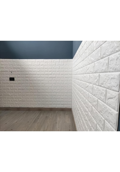 70x23 Cm Beyaz Kendinden Yapışkanlı 3d Esnek Duvar Kağıdı Paneli Genel