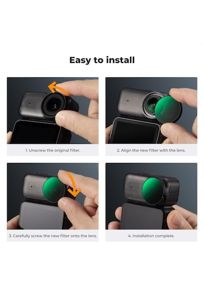 K&f Concept Djı Osmo Nano Uyumlu Cpl Filtre / Çok Katmanlı Hd Kaplama