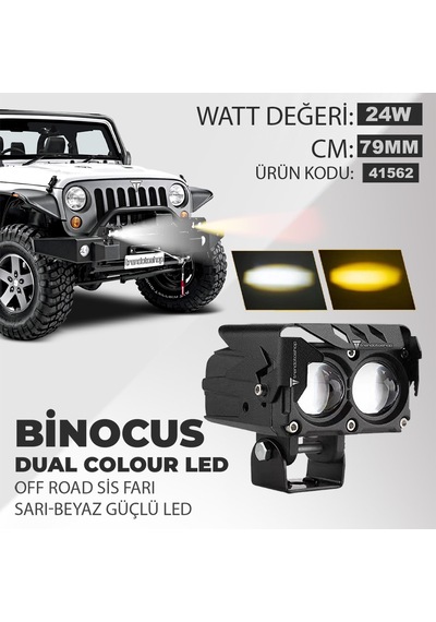 Binocus Çift Renkli Universal Off Road Sis Farı Mini Spot Lens Le