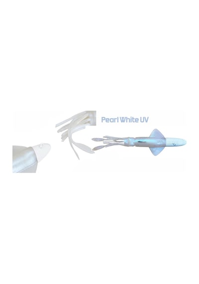 Ryuji Calamari 20cm 150gr Silikon Yem - Pearl Whıte Uv