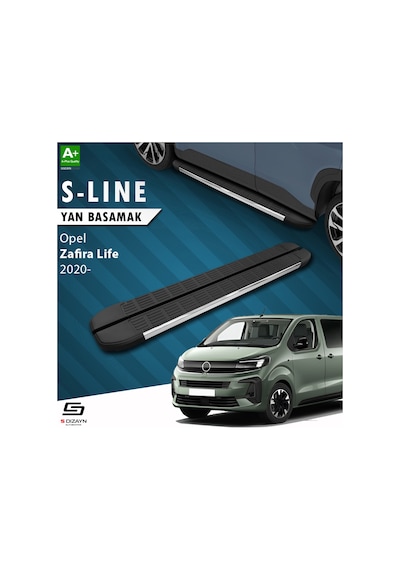 S-dizayn Opel Zafira Life Kısa Şase S-line Krom Yan Basamak 213 Cm 2020 Üzeri A+ Kalite