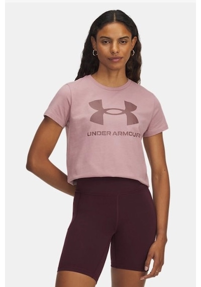 Under Armour Ua Logo Ss Kadın Tişört Pembe