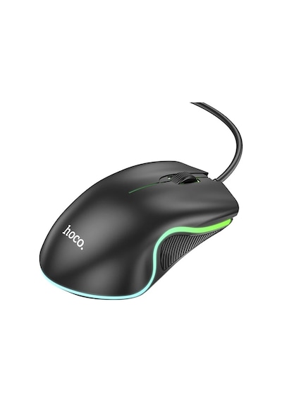 Hoco Gm19 Rgb Led Işıklı Gamer Oyuncu Kablolu Optik Mouse- 5775 Siyah