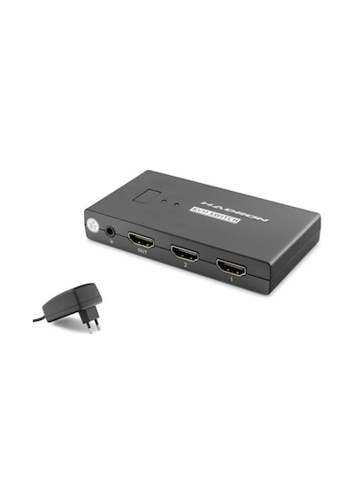 Hadron Hdx1373 2 Port + 4- Hdmi Kvm Switch Usb Hdmi Kablolu Siyah