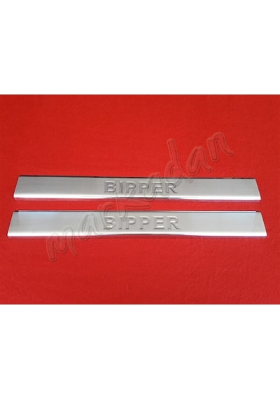 Markadan Peugeot Bipper Krom Kapı Eşiği 2008 Sonrası 2 Parça  Pasl