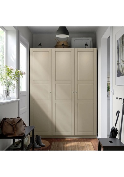 Ikea Gri Ferah Kapaklı Gardırop