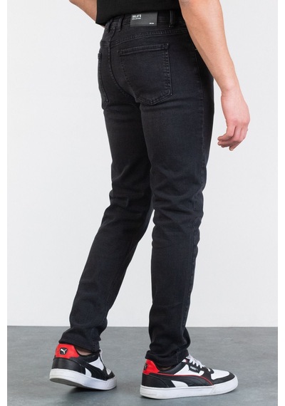 HLT Jeans Erkek Antrasit Taşlamalı Slim Fit Likralı Jean Kot Pantolon Abel Gri