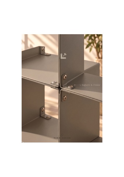 Node 4'lü Modüler Metal Tezgah Üstü Mutfak Rafı Ve Konsol Düzenleyici Stand 33x33 Cm Bej - 943953504 Bej