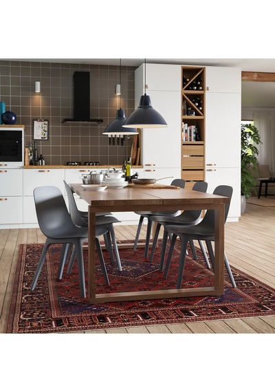 Yemek Masası, Meşe Kaplama-kahverengi, 6-8 Kişilik, 220x100 Cm Yemek Masası, Meşe Kaplama-kahverengi, 6-8 Kişilik, 220x100 Cm