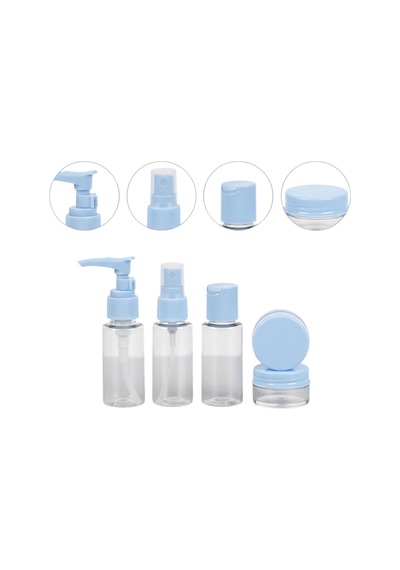 Hubrendy Tekno 5 Li Seyahat Dolum Şişe Seti 30 Ml Şeffaf Taşıma Çantalı