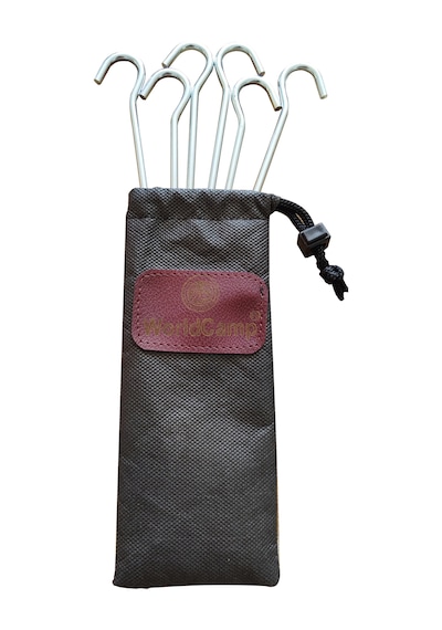 Worldcamp Çadır Tarp Kazığı 5mm 20cm Galvanizli 6 Adet Gri