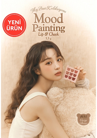 Dasique 9 Renkli Ruj & Allık Paleti Mood Painting Lip & Cheek Palette 05 Cozy Bear 05 Cozy Bear