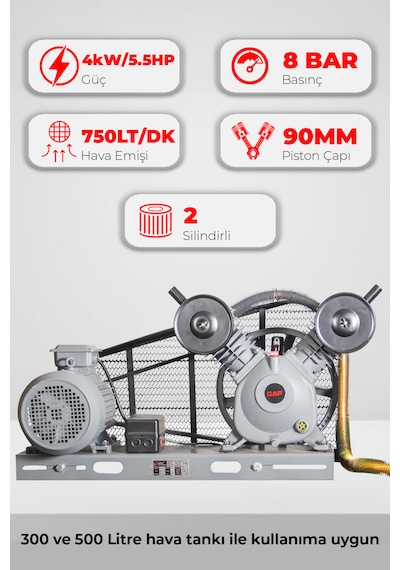 Çift Piston Kafa Grubu 5.5 Hp 8 Bar G2090b
