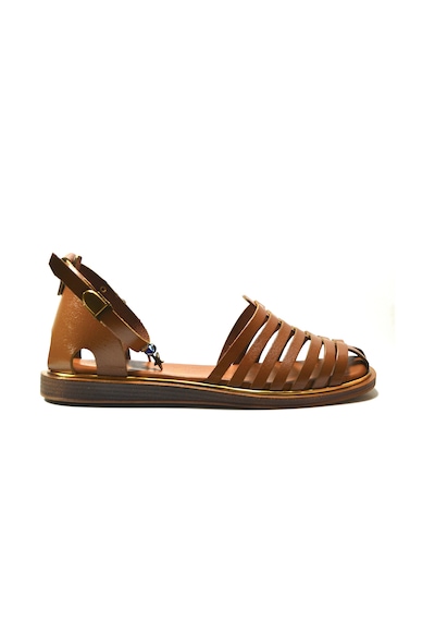Beety 101-301 Hakiki Deri Taba Kadın Bodrum Sandalet Taba
