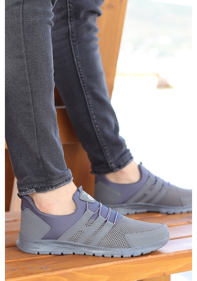 Vojo Huboss Rahat Taban Bağcıksız Erkek Spor Ayakkabı 267800001860 6 Gri Gri