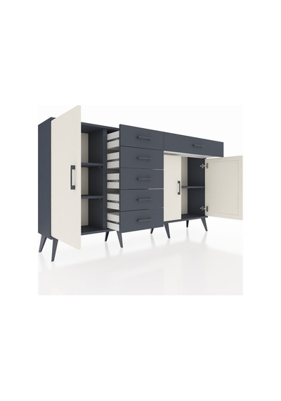 Arges Konsol 3 Raflı 6 Çekmeceli 3 Kapaklı 176x30x99 Antrasit-aytaşı/antrasit Aytası/antrasıt - Antrasıt Arges Konsol 3 Raflı 6 Çekmeceli 3 Kapaklı 176x30x99 Antrasit-aytaşı/antrasit Aytası/antrasıt - Antrasıt