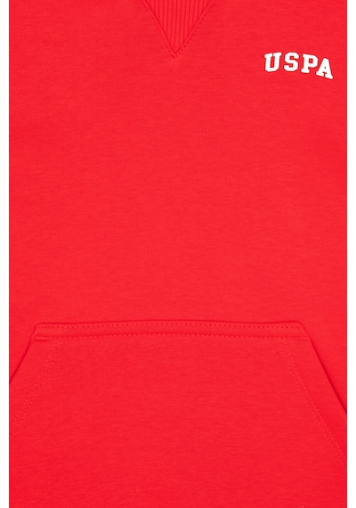 U.S. Polo Assn. Erkek Çocuk Kırmızı Basic Kapüşonlu Sweatshirt 50313808-VR030