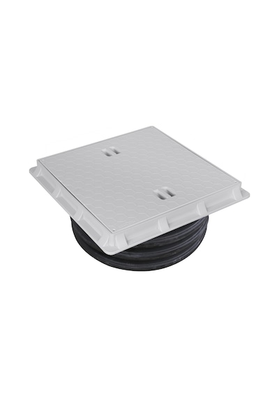 400Mm Koruge Boru Uyumlu Çerçeve + Düz Kapak