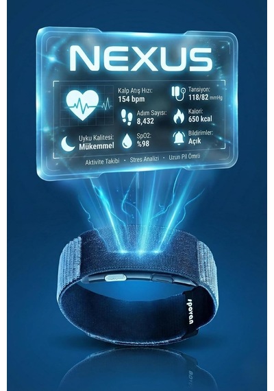 Tr Nexus Ekg Tansiyon Nabız Aktivite Takibi Akıllı Bileklik Gümüş