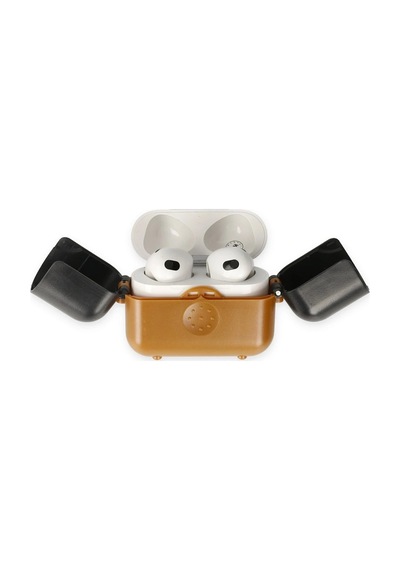 Newface Airpods Uyumlu 3 3.nesil Basmalı Kılıf Csmtex - 10 - Kahverengi-siyah