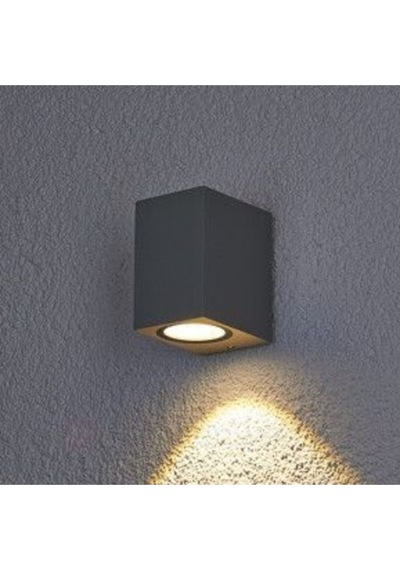Tek Yönlü İç Ve Dış Mekan Dekoratif Modern Duvar Apliği Antrasit