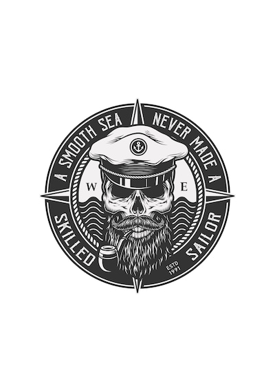 Pusula Korsan Gemici Compass Sticker 01765