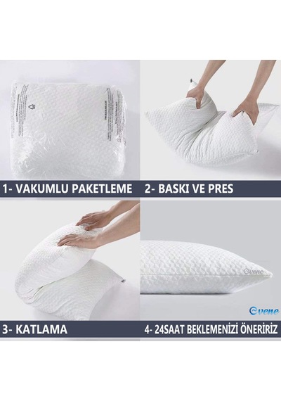 Visco Yastık Ortopedik Terletmeyen 4 Adet Visko Uyku Yastığı
