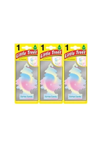 Little Trees 3'Lü Set Cotton Candy - Pamuk Şeker Oto Kokusu