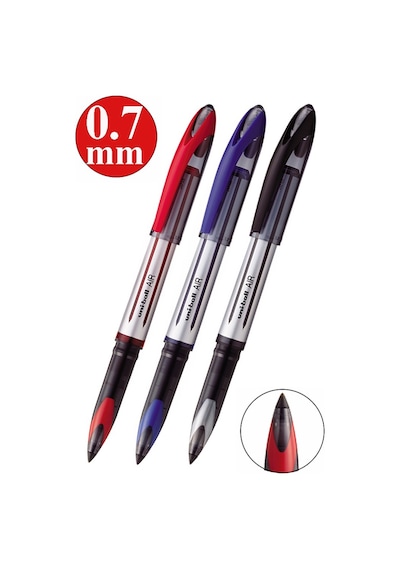 Pilot Kalem 3 Renk Uniball Air 0.7 Mm Roller Pilot Kalem Uba-188-l Broad Roller Uçlu Likit Mürekkepli Pilot Kalem Çok Renkli
