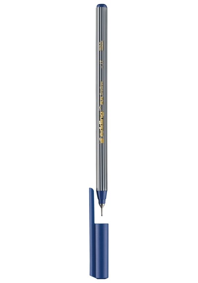 55 Ince Uçlu Kalem Fineliner Keçeli Kalem 0.3mm Çelik Mavisi 10 Lu Paket