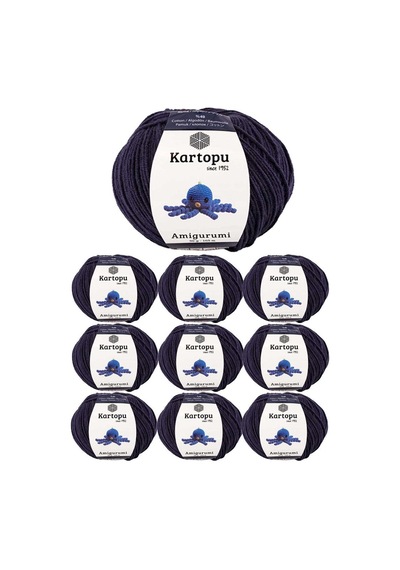 10 Adet Amigurumi El Örgü İpi 50gr 630 Çok Renkli