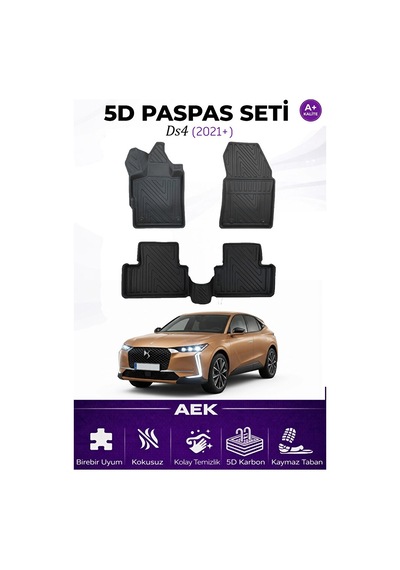 Ds4 2021+ Araca Özel Havuzlu "karbon" Paspas Takımı