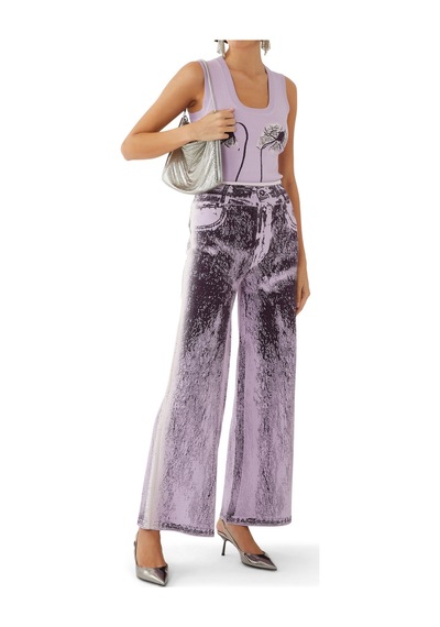 Ph5 Zahra Geniş Paça Pantolon Mor