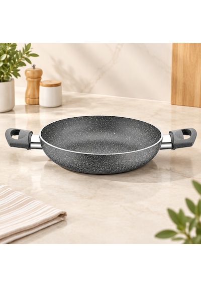 Granit Kaplama Çift Saplı Sahan 20 Cm Beyaz - Çok Renkli