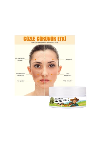 Ibn-ı Sina 50 Ml Kavanoz Kuyruk Yağı Ve Bal Özü / Yüz Bakım Kremi