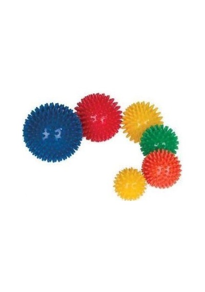 MAXİ EL EGZERSİZ MASAJ VE DUYU TOPU, YUMUŞAK DİKENLİ TOP SARI RENK 8 CM