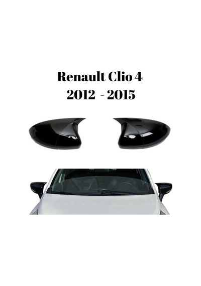 Renault Clio 4 2012 2013 2014 2015 Uyumlu Araca Özel Yarasa Batman Piano Black Ayna Kapağı Takımı