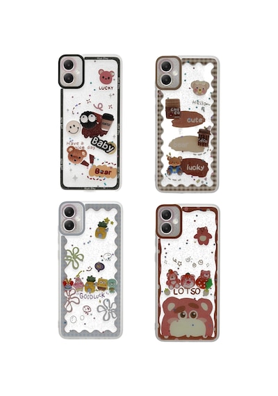 Newface - 797 - Samsung Galaxy A05 Kılıf Sweet Desenli Silikon Kapak - Edntrend - - Şeffaf