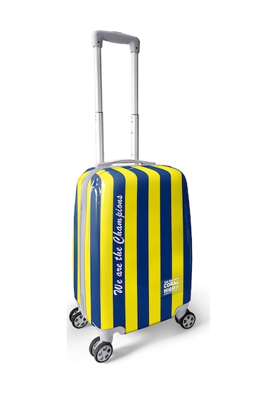 Coral High Sarı Lacivert Çubuklu Kabin Boy Valiz 50cm 16562 Sarı